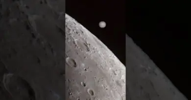 Relative size of Jupiter and the Moon as seen from earth #jupiter #moon #telescope #space