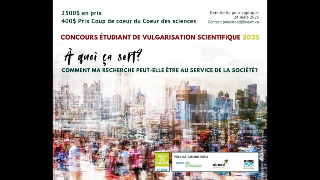 2e place Concours étudiant de vulgarisation scientifique du Pôle ISE-CIRODD-RIISQ 2025