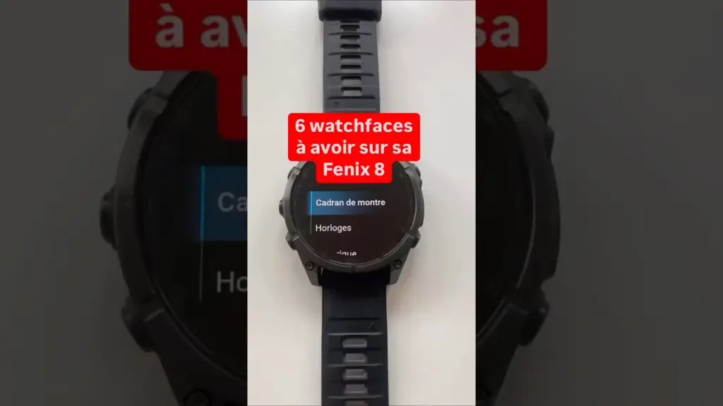 6 watchfaces à avoir sur sa Fenix 8, pour 6 styles différents. Quelle est votre préférée ?