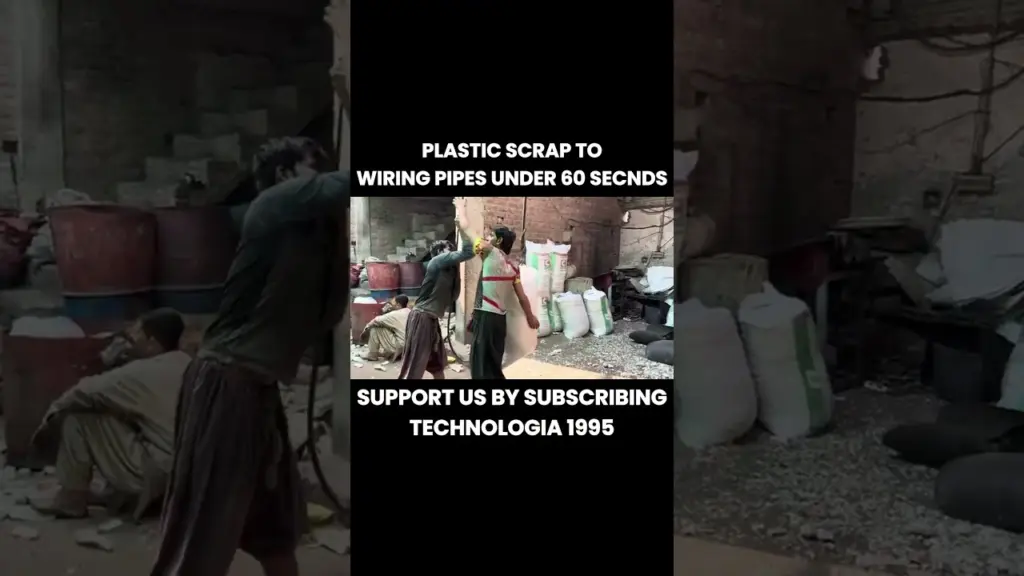 60 secs Plastic Trash to Pipes #plasticrecycling #recyclinghacks #wastetowealth #upcycleplastic