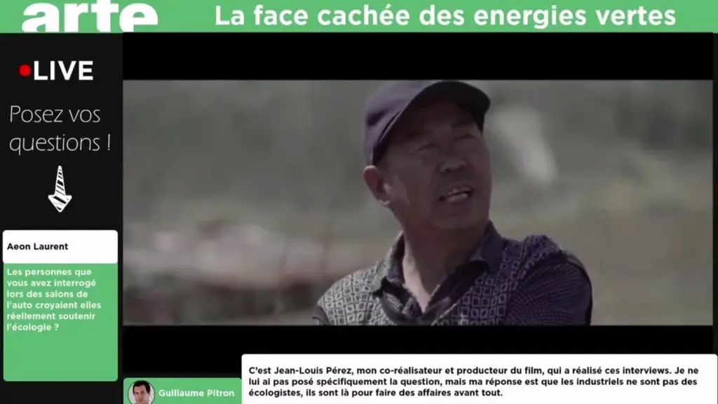 #ARTE​ #Santé​ #Live La face cachée des énergies vertes  Diffusion en présence du réalisateur  ARTE