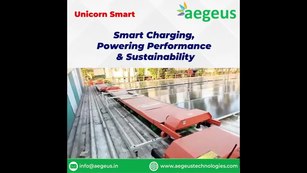 Aegeus Technologies- Unicorn Smart, self charging solar panel cleaning robot