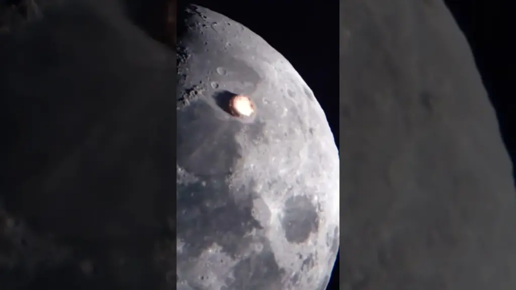 Asteroid Hitting The Moon🌒💥#lunarsurface #telescope #moon #asteroid #nasa #space #shorts