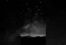Black simple HD meteor space Animated