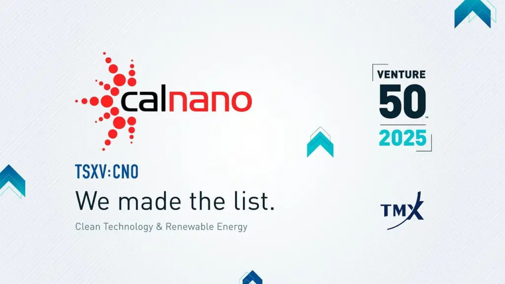 California Nanotechnologies Corp. (TSXV:CNO) | 2025 TSX Venture 50™