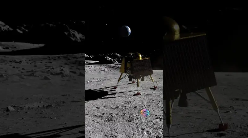 Chandrayaan 3 Landing | Vikram Lander | The Lunar Landing #shorts #space #chandrayaan3 #isro #earth