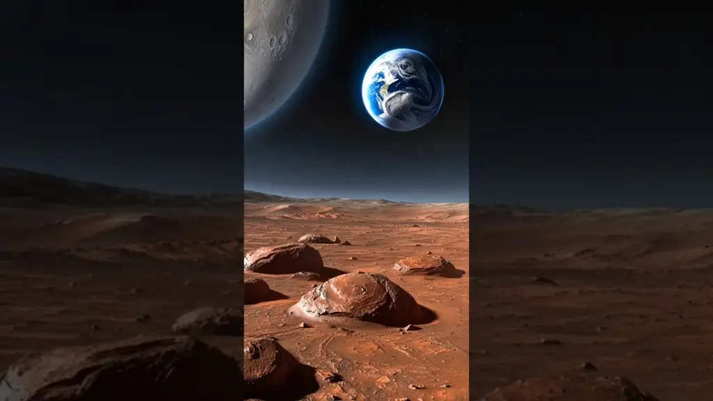 Earth’s Stunning View from Mars | A Cosmic Perspective #EarthFromMars #shorts #SpaceView
