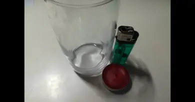 Expérience avec une bougie pour enfants
