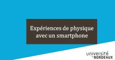 Expérience de physique avec un smartphone.