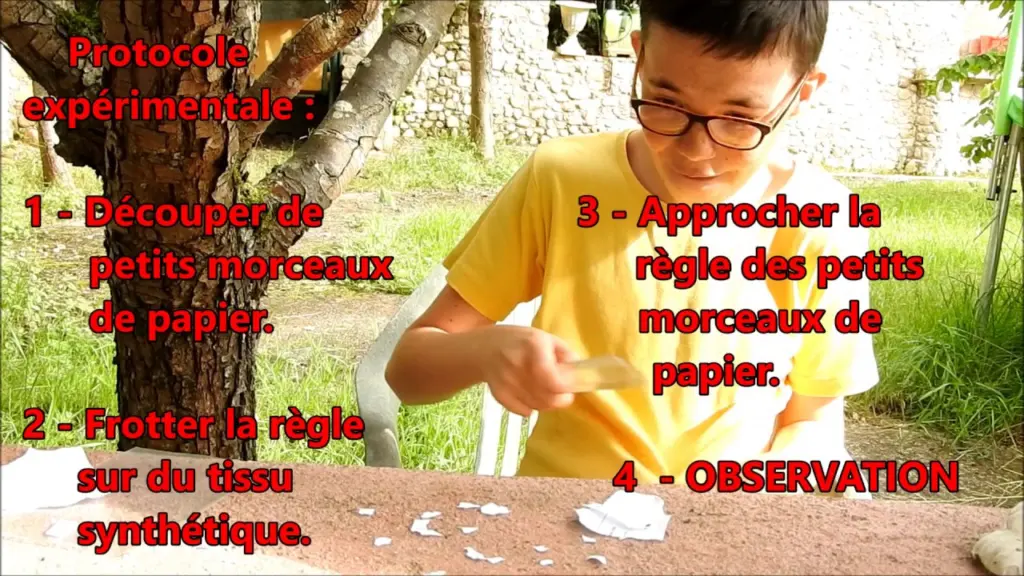 Expérience scientifique à faire à la maison sur l’électricité statique # 4