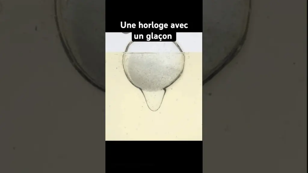 Faire une horloge avec un glaçon #science #vulgarisation #physique #short #shorts