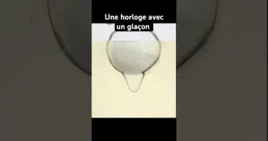 Faire une horloge avec un glaçon #science #vulgarisation #physique #short #shorts