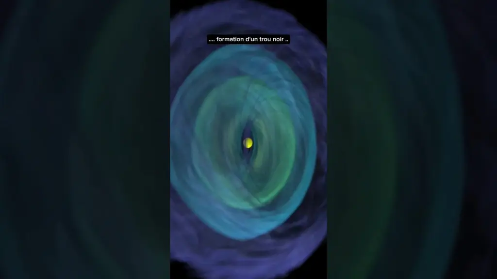 Fusion d’étoile. à neutrons, ondes gravitationnelles, formation d’un trou noir #space #univers