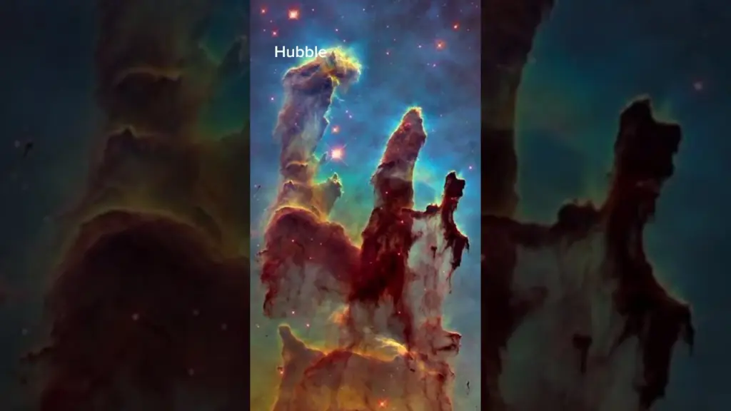 Hubble Telescope James Webb Space Telescope pillars of creation Live views#universe