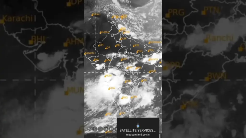 Indian Weather Satellite Image Today Night 20-05-2025 #shorts #news #weather