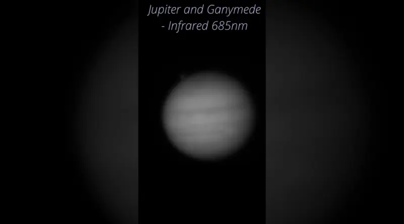 Jupiter and moon Ganymede – Live view #astrophotography #astrofotografia #astrophotographie