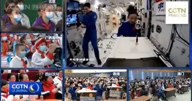 La Station spatiale chinoise diffuse un cours de science en direct