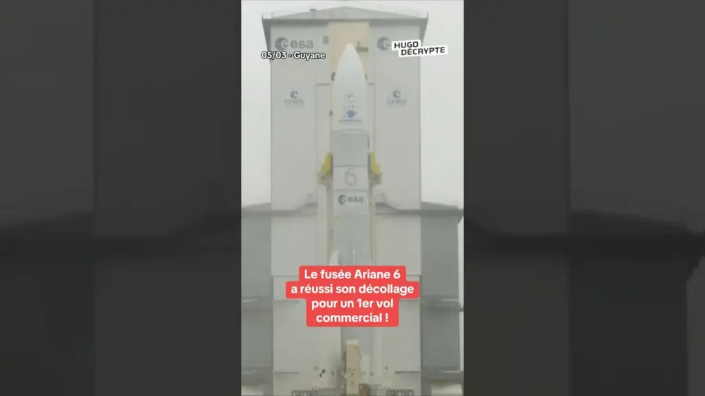 La fusée Ariane 6 a réussi son décollage pour un 1er vol commercial !