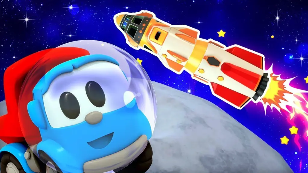 Léo le camion en français. Une fusée pour aller sur la Lune 🚀 Dessin animé pour bébé