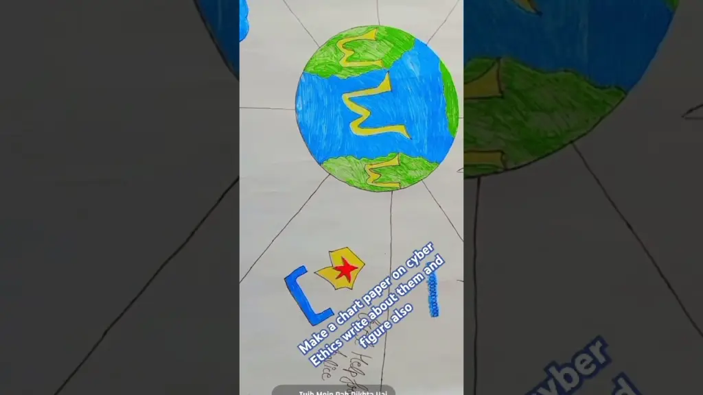 Make a chart paper on Cyber ethics write about them and figure also #shortvideo #viralvideo