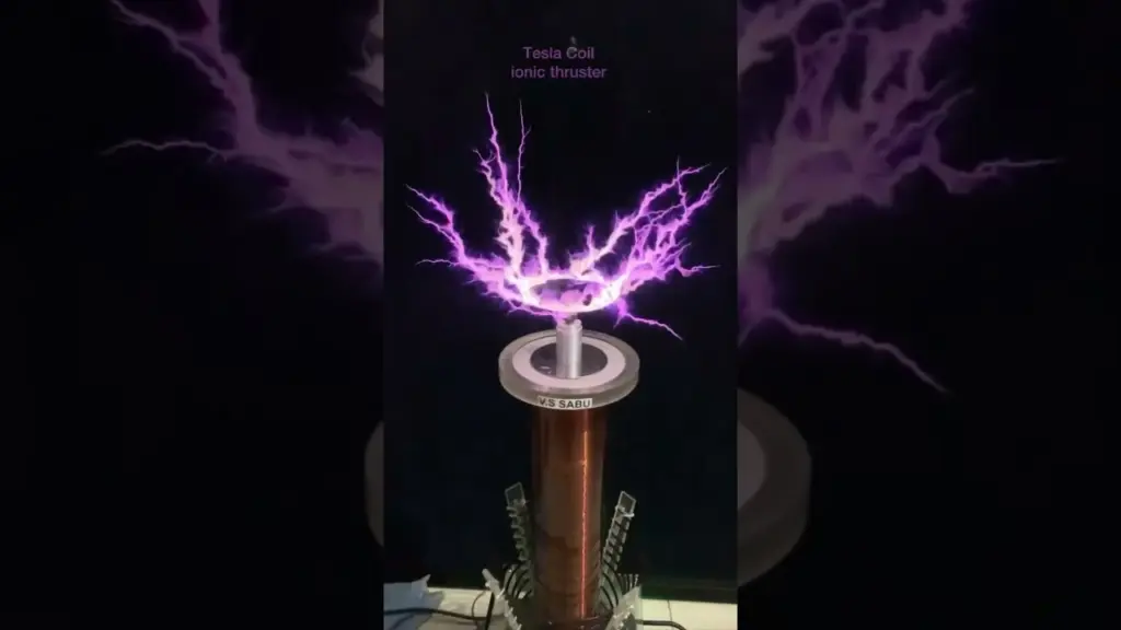 Plasma propulsion#self propulsion Tesla coil #ionic thruster #shorts