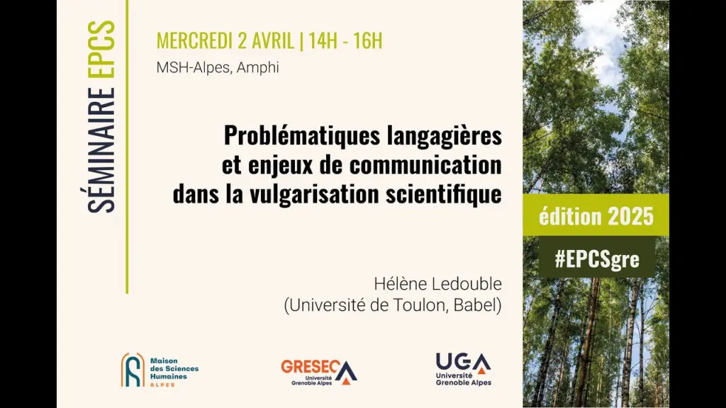 Problématiques langagières et enjeux de communication dans la vulgarisation scientifique