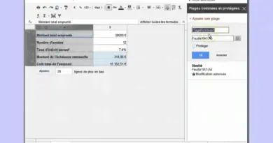 Protection des données tableur google