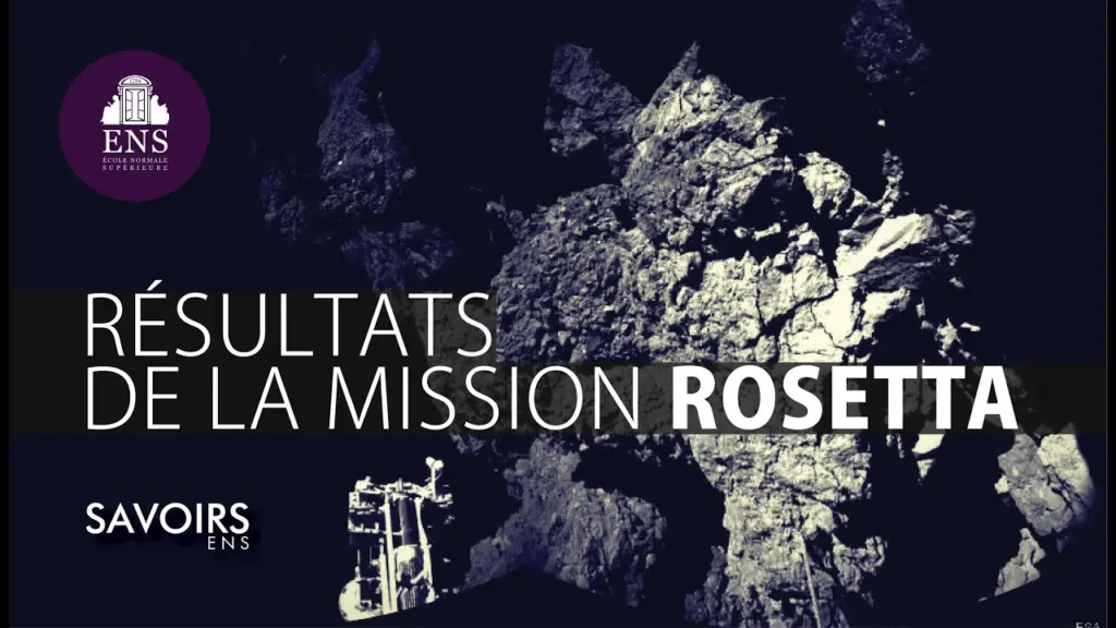 ROSETTA : premiers résultats de la mission spatiale – Wlodek Kofman
