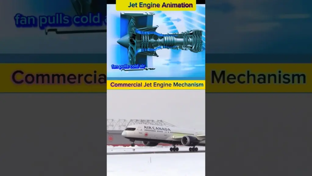 Realistic Animation of a Commercial Jet Engine Showing Internal Working and Turbofan Mechanism