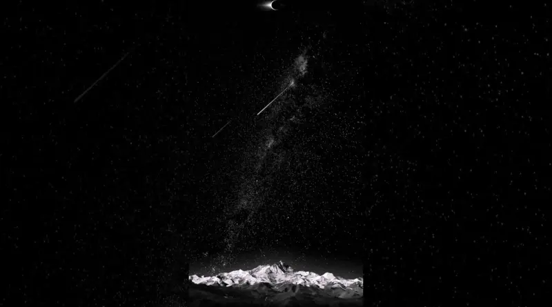 Simple HD black starry sky Animated