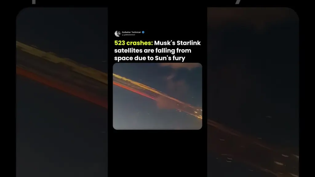 Starlink Satellites Falling Due to Solar Fury 🔥 | 523 Satellites Crash From Space Lost in Orbit 😱