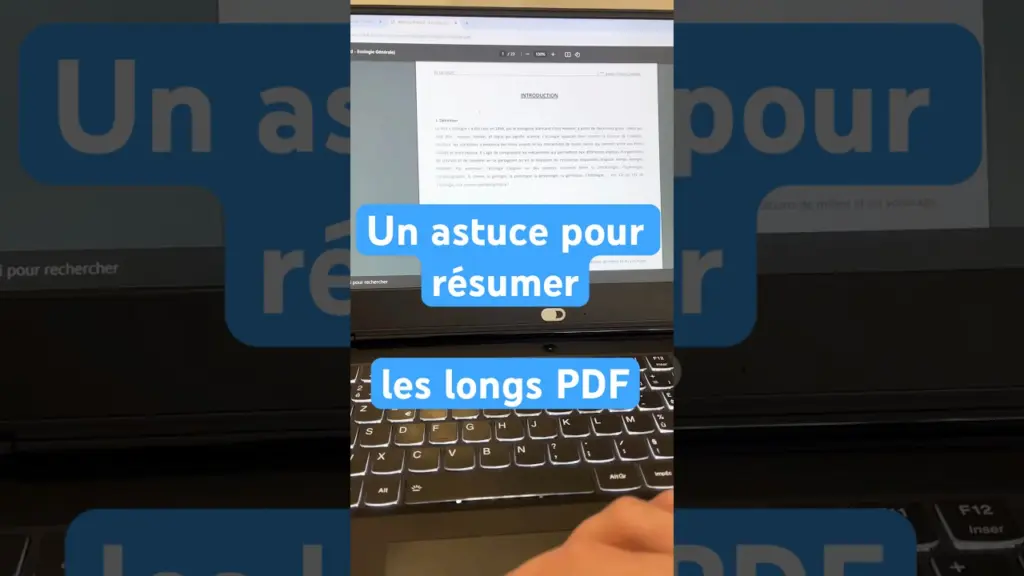 Une astuce pour résumer les long PDF 💻 #astucespc #ia #pdf