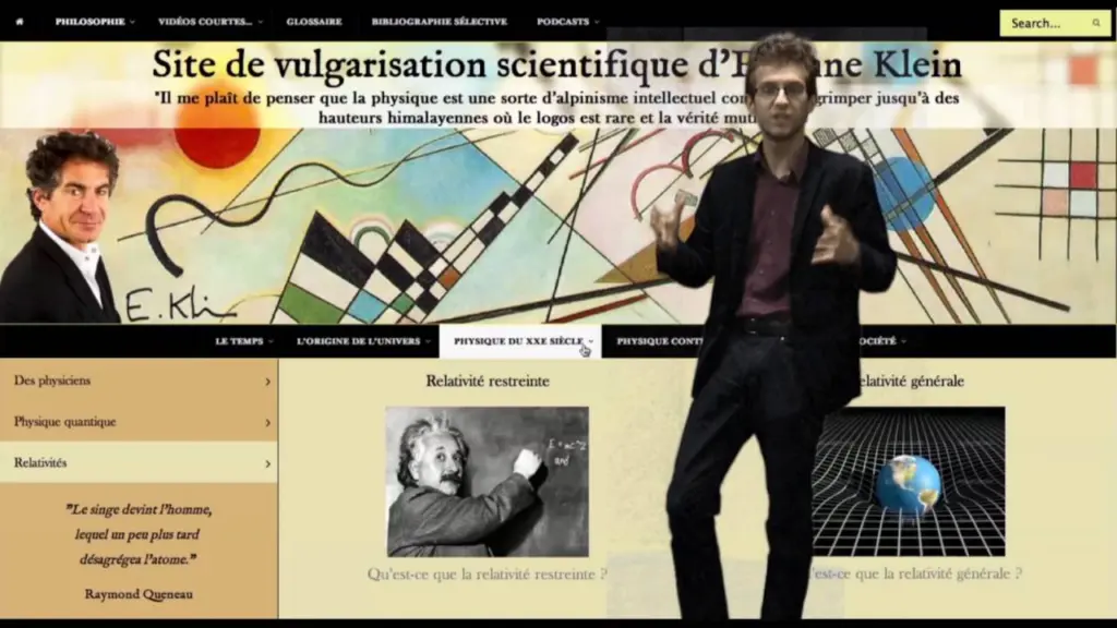 Vidéo de présentation du site de vulgarisation scientifique d’Etienne Klein