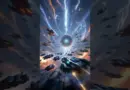 Voyage Interstellaire : À Bord du Vaisseau Spatial #space #galaxy #vaisseau