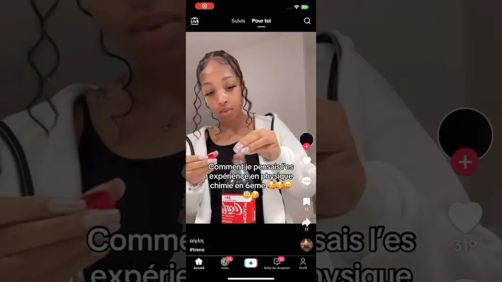 #experience #physique #chimie #coca #mentos #memes #fypage #tiktok #repost #reels #percer